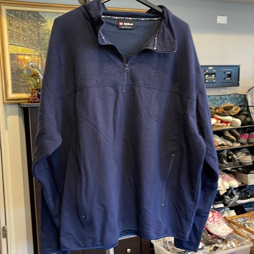 Wilson Hyper Tech Systems Golf Top Men’s Large Navy Blue Long Sleeve NWT OUTDOOR